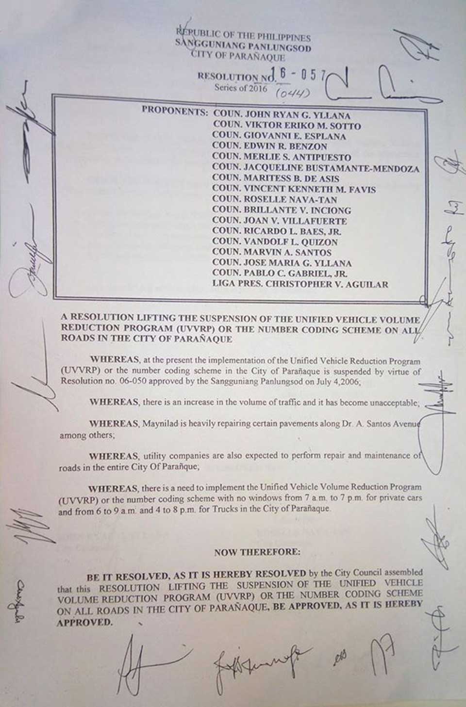 Number coding returns to Paranaque City October 1st Auto News