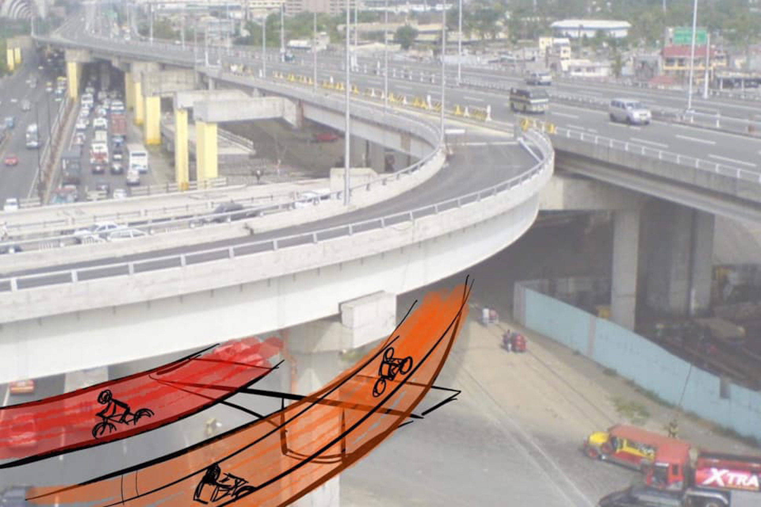 elevated bike lanes